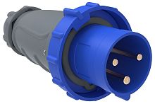 Вилка кабельная переносная IEK Magnum ССИ-033 63А 2Р+PE 230В IР67 синий картинка 